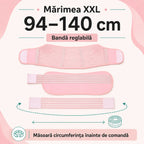 Ghid mărime XXL pentru centură maternală roz, 94–140 cm