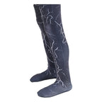 Costum Venom cu multe Fulgere pentru Copii, Set cu masca, Supererou, EvrikaUnity®, Premium Lycra 3D®, 3-4 ani, 110cm, Negru