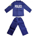 Costum de Politist pentru Baieti, Set cu Sapca, Fluier si Catuse, EvrikaUnity®, Tesatura Premium, 140 cm, 6-7 ani, Bleumarin