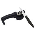 Ascutitor Manual pentru Cutite cu Sistem 3 Etape - Ascutire Tungsten, Ceramica si Finisare, Maner Ergonomic, Negru