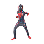 Costum Spider-man pentru Copii, Ultimate Miles Morales, EvrikaUnity®, Premium Lycra 3D®, 7-8 ani, 150 cm, Multicolor