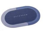 Covoras baie absorbant antiderapant, cu uscare rapida, 58 x 38 cm, model oval Bathroom