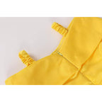 Rochie Belle pentru Copii, Set cu coronita si accesorii, Frumoasa si Bestia, Tesatura fina, 6-7 ani, 140, Galben