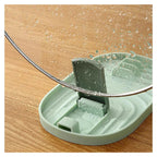 Organizator Bucatarie pentru Capac si Ustensile - Suport Scurgere pentru Lingura, Polonic, Spatula si Capac de Oala, 18 x 11.5 cm, Verde