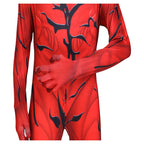 Costum Venom pentru Copii, Set cu masca, Supererou, EvrikaUnity®, Premium Lycra 3D®, 6-7 ani, 140cm, Rosu
