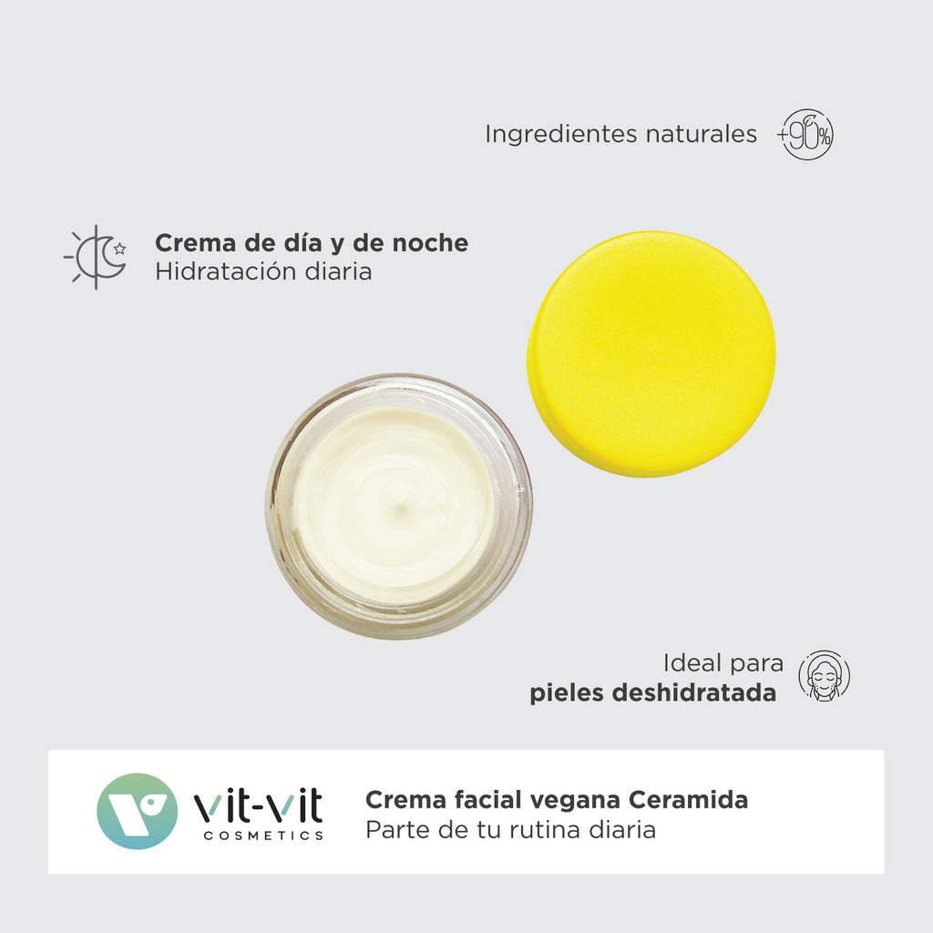 Crema restauratoare cu Ceramide si Acid Hialuronic Vit-Vit - Hidratare intensa si refacerea barierei pielii, 50 ml