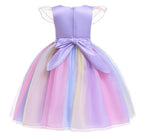 Rochie Unicorn pentru Fetite, Set cu Bentita si Colier, EvrikaUnity®, Tesatura Premium, 4-5 ani, 120 cm, Mov