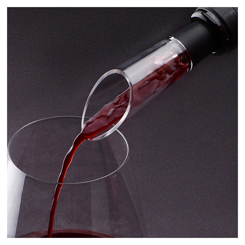 Set Desfacator Electric pentru Vin, EvrikaKron®, Tirbuson Automat Reincarcabil, cu 2 Dop Vacuum, Turnator Aerator, Cutter pentru Folie si Suport Organizator, Negru