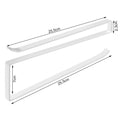 Suport Role Bucatarie pentru Prosop Hartie si Lavete, Montare Sub Dulap, Metalic, 25.5 cm, Alb, Fara Gaurire