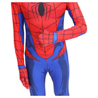 Costum Spiderman pentru copii, Paienjenelul si Prietenii lui Uimitori, EvrikaUnity®, Premium Lycra 3D®, 7-8 ani, 150 cm, Rosu/ Albastru deschis