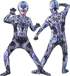 Costum Venom Extraterestru pentru Copii, Cu masca, Antierou, EvrikaUnity®, Premium Lycra 3D®, 5-6 ani, 130cm, Multicolor