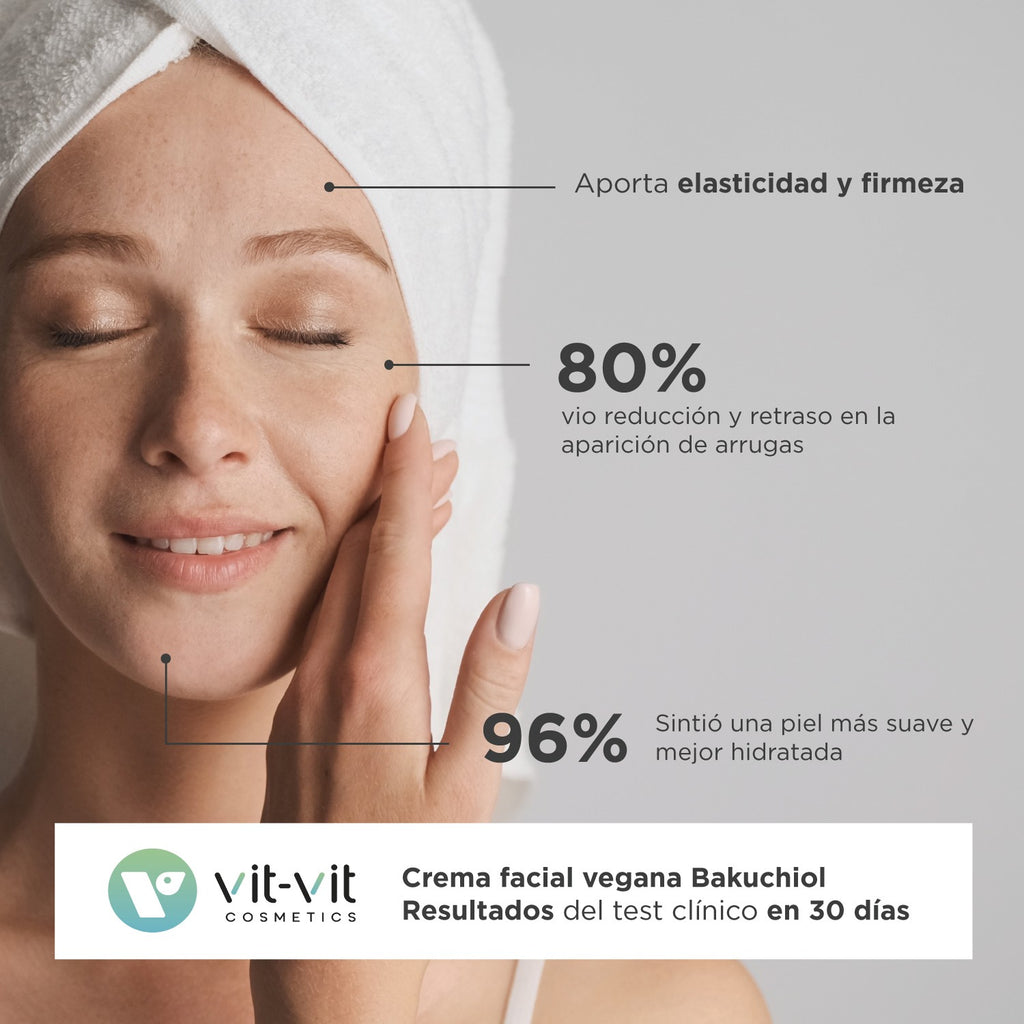 Crema anti-imbatranire cu Bakuchiol si Acid Hialuronic Vit-Vit - Retinol vegetal pentru fermitate si hidratare, 50 ml