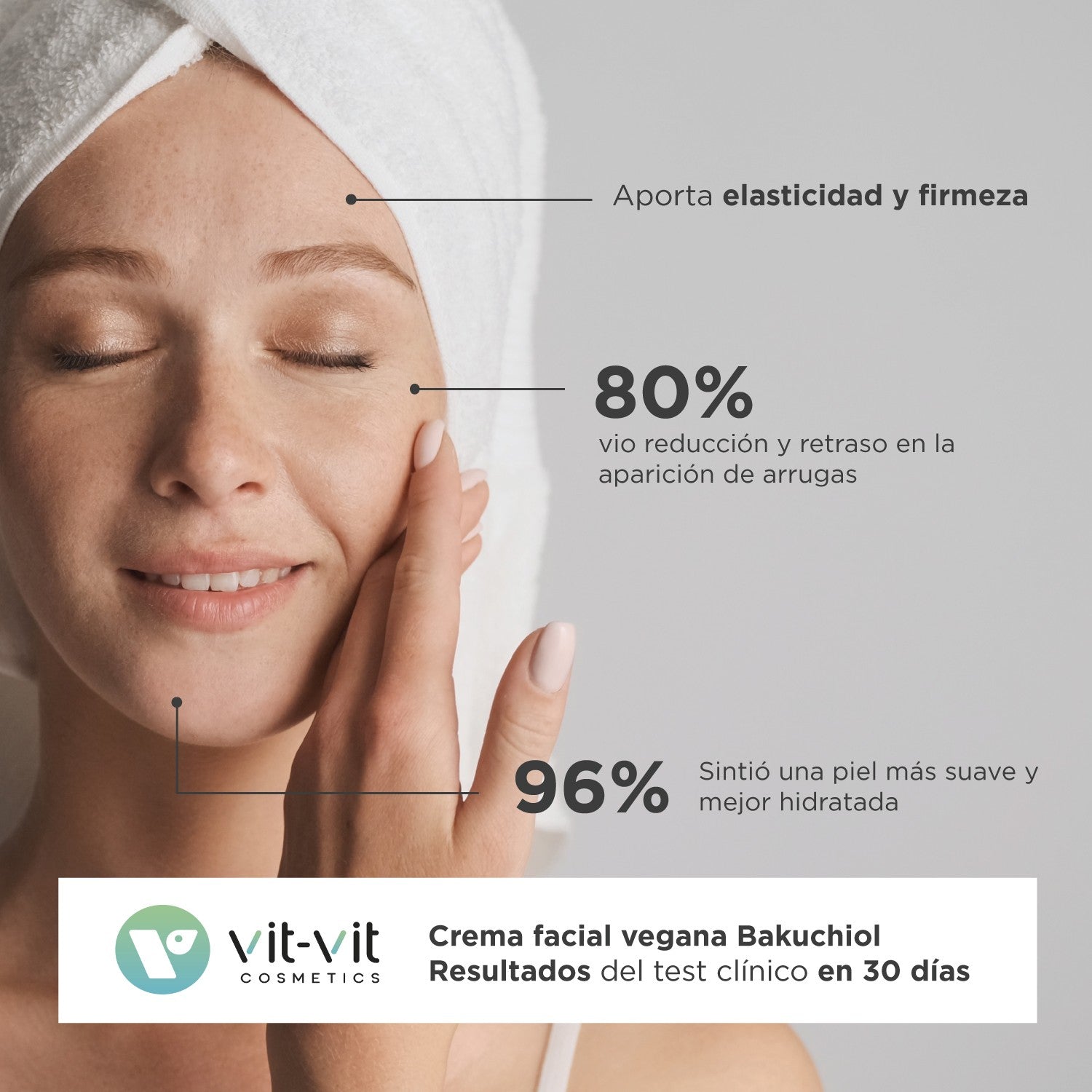 Crema anti-imbatranire cu Bakuchiol si Acid Hialuronic Vit-Vit - Retinol vegetal pentru fermitate si hidratare, 50 ml
