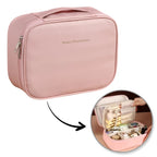 Trousse Machiaj si Cosmetice, Portabila, Compartimentata, Ideala pentru Calatorii si Organizare, Roz