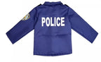 Costum de Politist pentru Baieti, Set cu Sapca, Fluier si Catuse, EvrikaUnity®, Tesatura Premium, 130 cm, 5-6 ani, Bleumarin