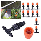 Kit Sistem Irigare cu Furtun 10 m si Duze Ceata Reglabile - Pulverizare Fina pentru Udare Plante, Racire Terasa, Gradina si Sera