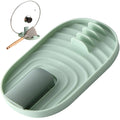 Organizator Bucatarie pentru Capac si Ustensile - Suport Scurgere pentru Lingura, Polonic, Spatula si Capac de Oala, 18 x 11.5 cm, Verde