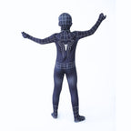 Costum Spiderman Negru pentru Copii, EvrikaUnity®, Supererou, Premium Lycra 3D®, 3-4 ani, 110 cm, Negru