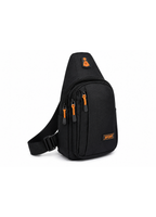 Geanta Crossbody Sport cu Spatiu pentru Casti, Compartimentare Inteligenta si Buzunare Multiple, Negru