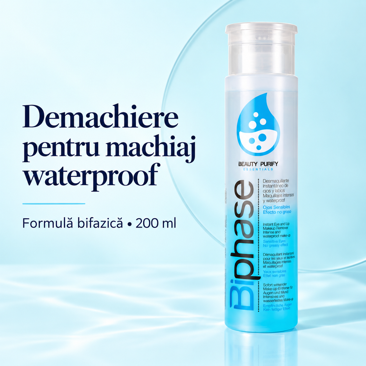 Demachiant bifazic Beauty Purify, 200 ml
