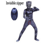 Costum pentru copii Black Panther / Pantera Neagra, EvrikaUnity®, Premium Lycra 3D®, 7-8 ani, 150 cm, Negru