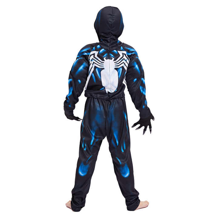 Costum Venom cu mușchi, mască și mănuși, 3–4 ani