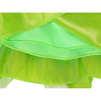 Rochie Zana pentru Copii, Set Bentita, Aripi si Bagheta cu fluturasi, Tinker Bell, EvrikaUnity®, 110 cm, 3-4 ani, Verde