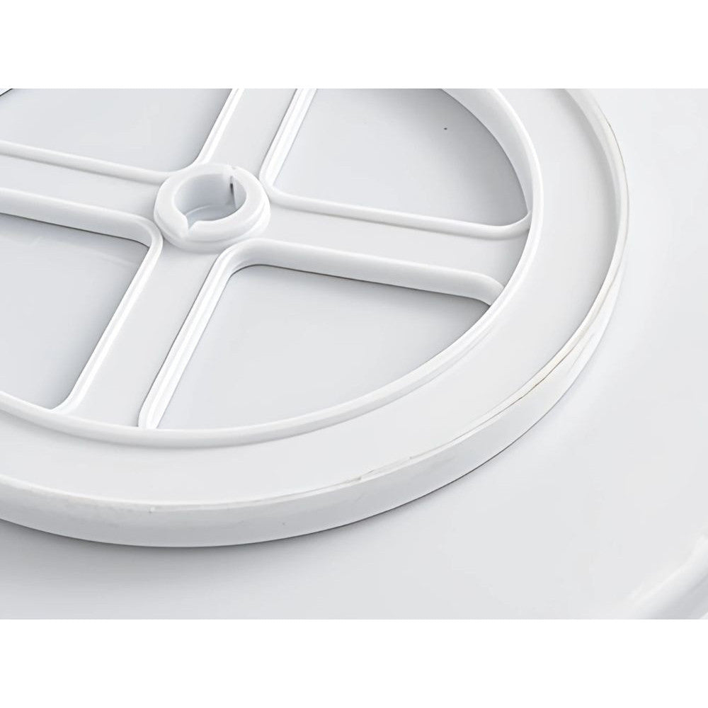 Organizator Rotativ 360° Tip Tava Universala 22.5 cm - Suport pentru Condimente, Cosmetice, Bucatarie si Baie, Alb