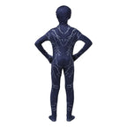 Costu Venom cu Fulgere pentru Copii, Set cu masca, Supererou, EvrikaUnity®, Premium Lycra 3D®, 4-5 ani, 120cm, Bleumarin