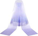 Rochie Elsa Frozen pentru fete, Set cu Coronita, Bagheta si Bijuterii, EvrikaUnity®, Regina Ghetii, 6-7 ani, 140 cm, Alb