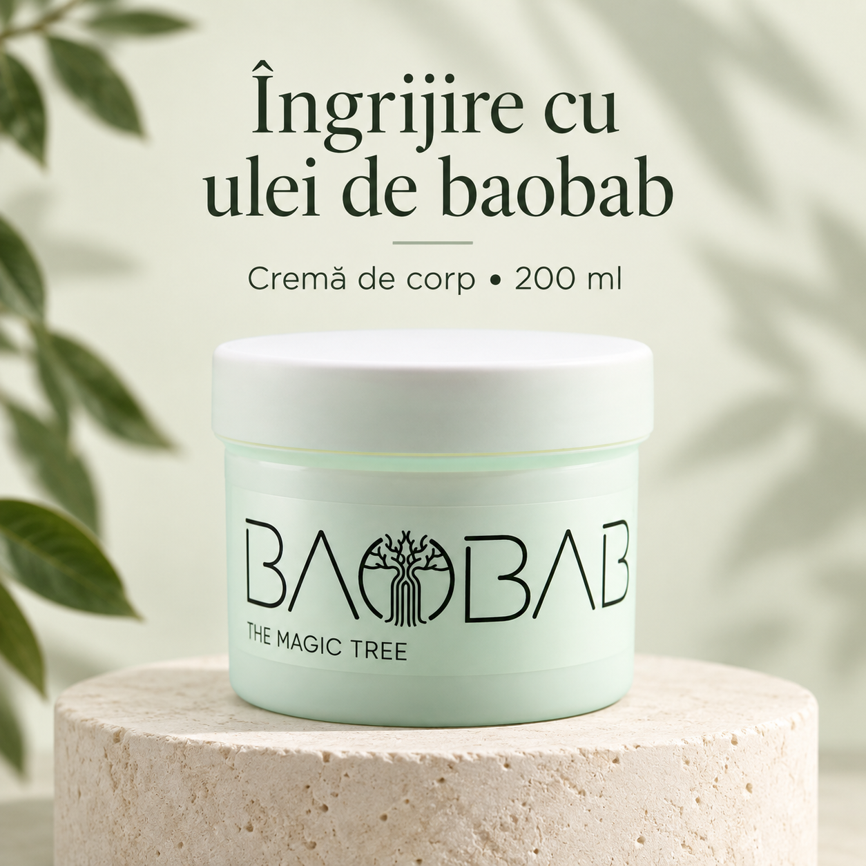 Cremă corp cu ulei de Baobab, 200 ml – prezentare