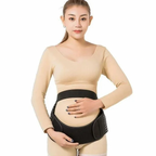 Centura Maternala pentru Gravide, Premium, Suport vertical lombar 360°, Marimea M, Talie 76-108 cm, Negru