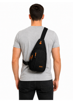 Geanta Crossbody Sport cu Spatiu pentru Casti, Compartimentare Inteligenta si Buzunare Multiple, Negru