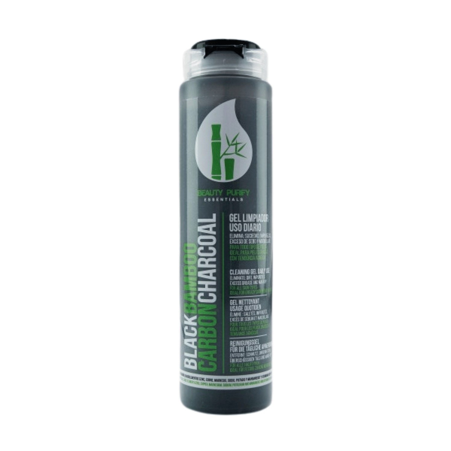 Gel de Curatare Zilnica cu Carbune Activ si Extract de Bambus Negru, Fara Parabeni, 200ml
