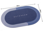 Covoras baie absorbant antiderapant, cu uscare rapida, 58 x 38 cm, model oval Bathroom
