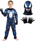 Costum Venom cu mușchi, mască și mănuși, 3–4 ani