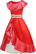 Rochita Printesa Elena din Avalor, Set cu Coronita si Accesorii, Tesatura Fina, 3-4 ani, 110 cm, Rosu