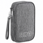 Geanta Organizator pentru Accesorii Electronice - Husa Multifunctionala pentru Cabluri, Incarcatoare, Casti, Power Bank si Gadgeturi, Gri