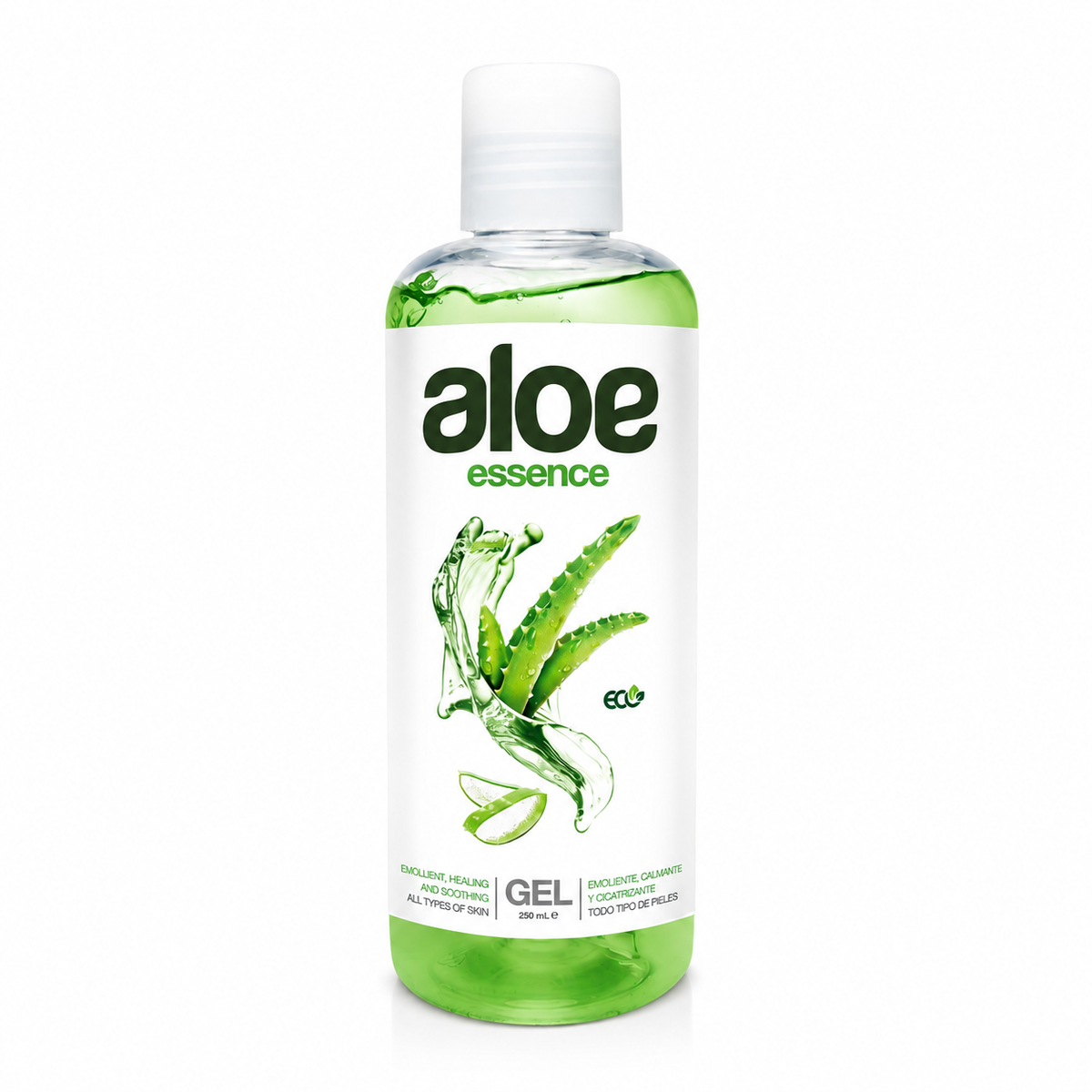 Gel Aloe Vera pentru față și corp, 250 ml – fundal alb