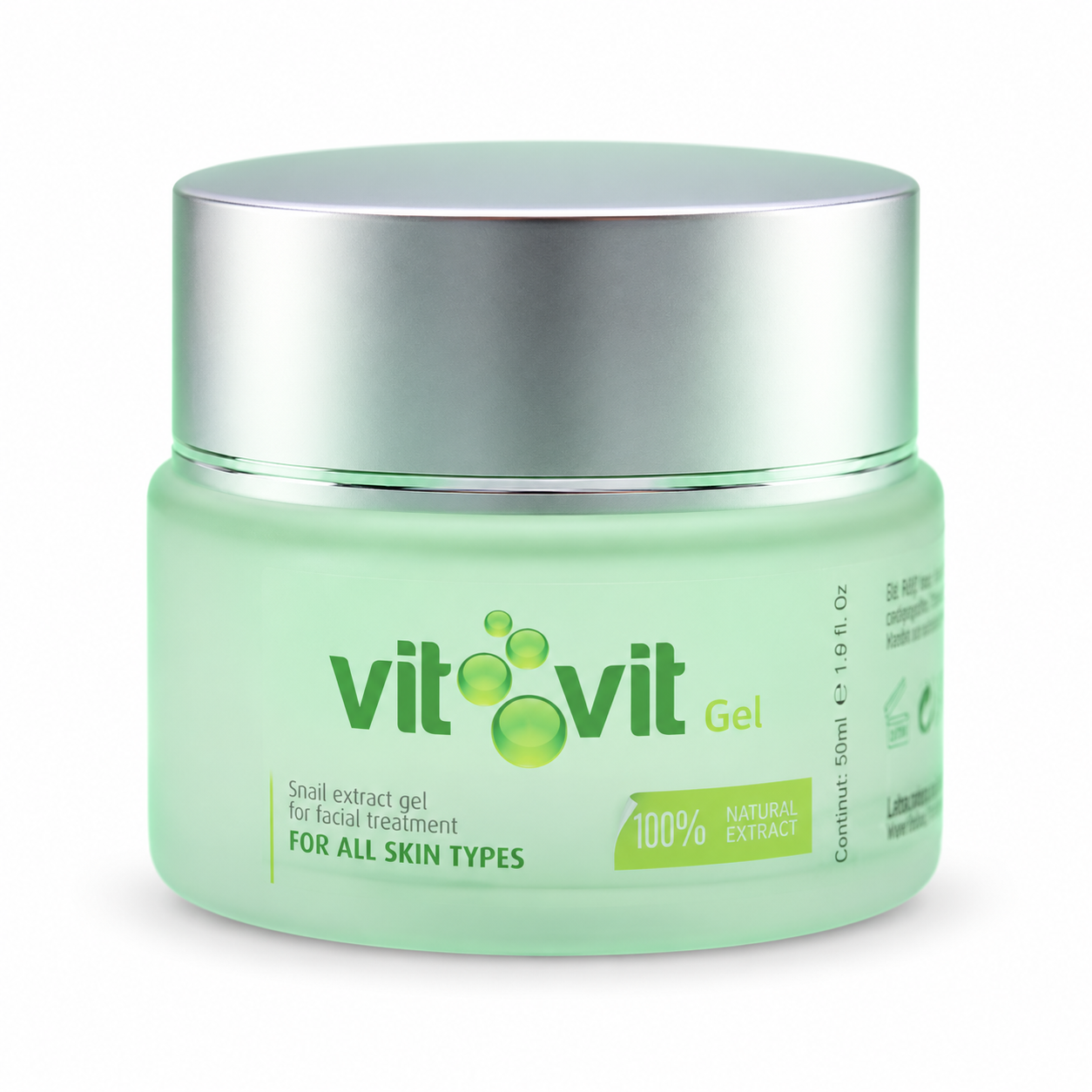 Gel față cu Extract de Melc Vit-Vit, 50 ml – fundal alb
