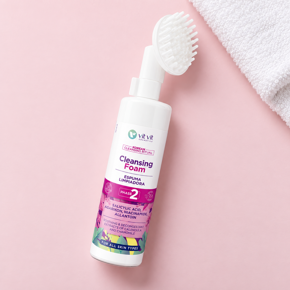 Spumă curățare Vit-Vit cu Acid Salicilic, 150 ml – compoziție